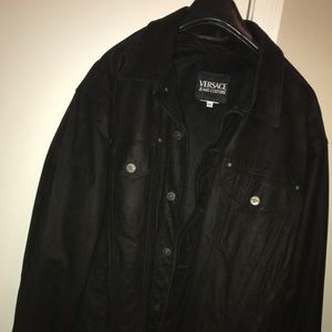 Gianni Versace Mens Suede Leather Jacket